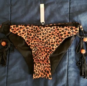 New Sm VictoriaSecret ruched cheeky leopard bikini